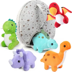 Small Dinosaur Plush Dolls with Egg Bag