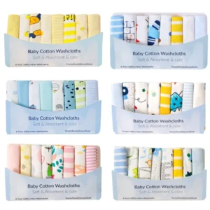 5 or 8 Pcs Cotton Newborn Baby Towels Set