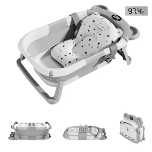 Newborn Collapsible Baby Bathtub, Portable Travel Tub