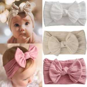 3Pcs Solid Color Baby Bow Headband